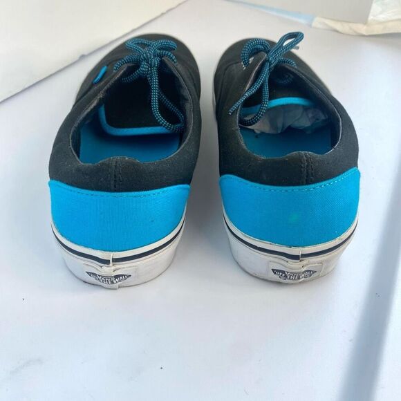 Vans Era Shoe - Black / Hawaiian Ocean Blue Skate Shoes Unisex Streetwear - Picture 8 of 11